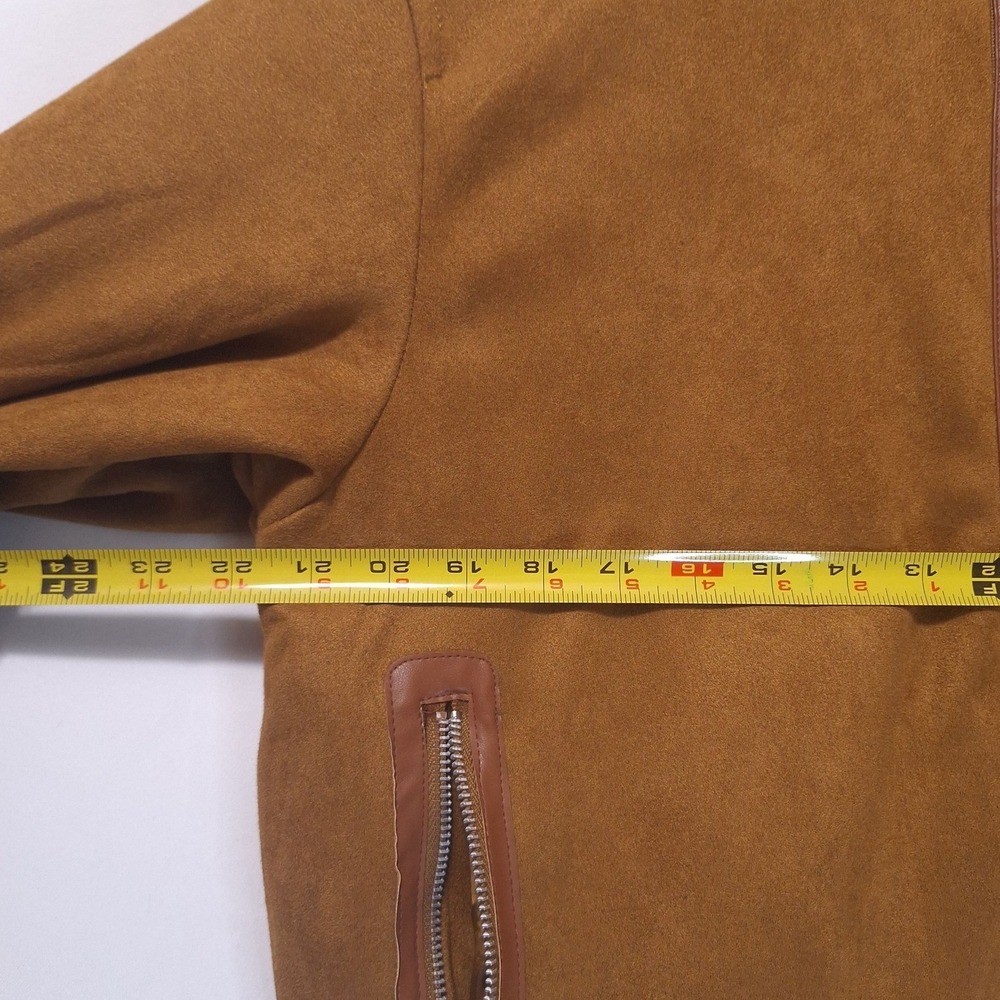 Robert Graham RG-51 Mens S Faux Suede Bomber Jacket Pop Art Quilt Lining Tan NWT - Picture 14 of 15
